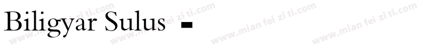 Biligyar Sulus字体字体转换